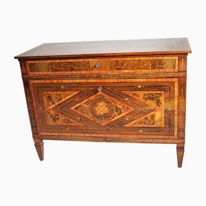 Commode en Noyer avec Incrustations Néoclassiques Rolo