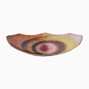 Vintage Enameled Copper Vide-Poche / Decorative Bowl attributed to Paolo De Poli, 1960s