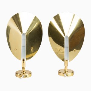 Swedish Wall Lights in Brass by Aneta, 1970s