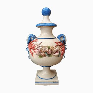 Vase Pompéien avec Coquillages et Coraux par Enio Ceccarelli