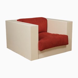 Mod. Fauteuil Saratoga Blanc et Rouge par Massimo Vignelli, 1964