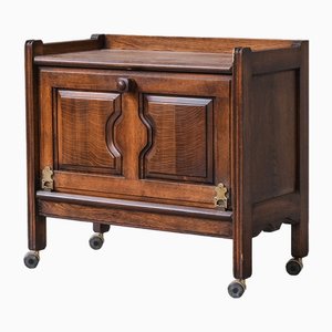 Französischer Mid-Century Barschrank aus Eiche von Guillerme Et Chambron