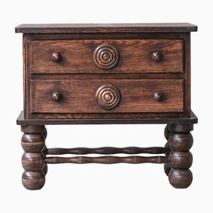 French Oak Low Dresser Drawers by Charles Dudouyt