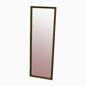 Espejo de tocador largo decorativo vintage dorado, años 60