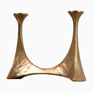 Mid-Century Candleholder in Bronze by Michael Harjes, 1960s