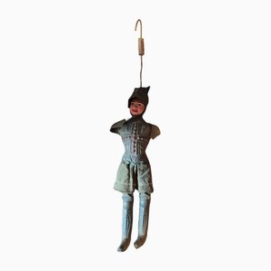 Marioneta de Santa Juana de Arco de madera y latón de los siglos XVIII-XIX