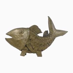 Pesce africano in bronzo, Benin, anni '30