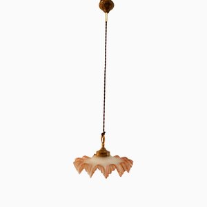 Glass Handkerchief Suspension Light with Rope