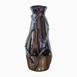 Art Nouveau Style Openwork Vase, Former Czechoslovakia