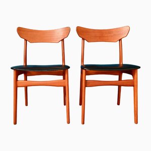 Scandinavian Dining Chairs in Teak by Schiønning & Elgaard, 1960s, Set of 2