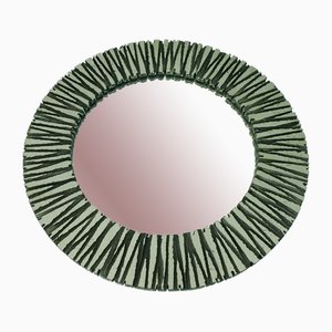 Mid-Century Wall Mirror with Brutalistic Aluminum Frame from Casper Studioguss, 1970s