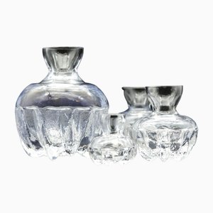 Swedish Glass Vase by Lars Hellsten, 1960s, Set of 4