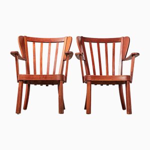 Canada Easy Chairs by Christian E. Hansen for Fritz Hansen, Denmark, 1940s, Set of 2