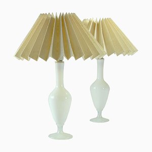 Florentine Opaline Glass Lamps, 1060s, Set of 2