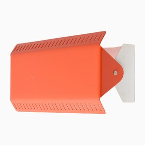 Lámpara de pared ajustable en naranja de Hamalux, años 70