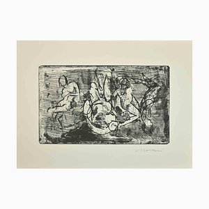 Mino Maccari, Figures, Drypoint, Mid-20th Century