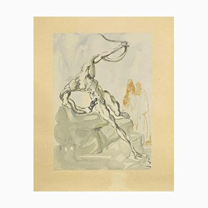 Salvador Dalí, Les Voleurs, Gravure sur bois, 1963