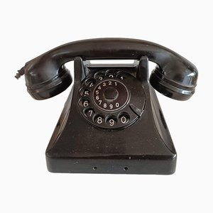 Téléphone à Bouton Rotatif en Bakélite, Allemagne, 1940s