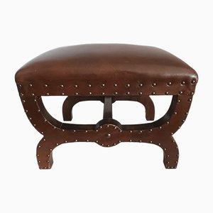 Piano or Dressing Table Stool in Leather, 1950s