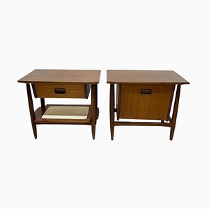 Small Mid-20th Century Dutch Bedside Tables, 1960s, Set of 2