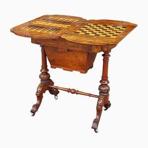 Victorian Game Table in Burr Walnut