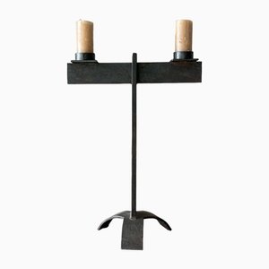 Brutalist Steel Candelabra, 1960s