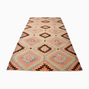 Tappeto Kilim vintage a motivi geometrici