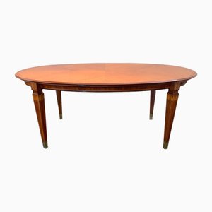 Oval Mahogany Table attributed to Paolo Buffa for La Permanente Mobili Cantù, 1950s