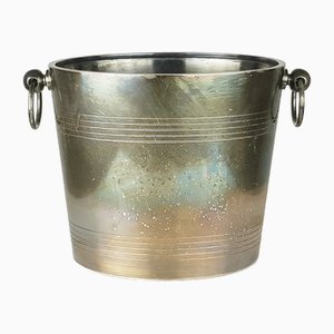 Mid-Century Silver Plated Metal Ice Bucket from Christofle