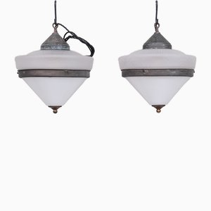 Lampade a sospensione, Francia, anni '20, set di 2