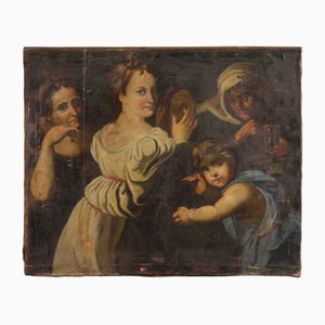 Italienischer Künstler, Figuren, 1750, Öl auf Leinwand