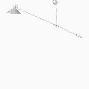 White Counter Balance Ceiling Lamp by J.J.M. Hoogervorst for Anvia, 1960s