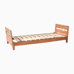 Mid-Century French Oak Day Bed by Guillerme et Chambron