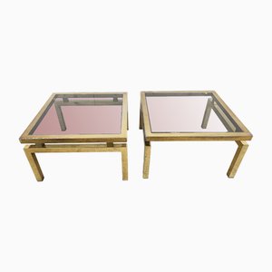 Brass Side or Coffee Tables from Belgo Chrom / Dewulf Selection, 1970s, Set of 2
