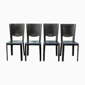 Bleather Chairs by Enrico Pellizzoni, 1970s, Set of 4