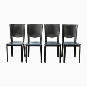 Chaises Bleather par Enrico Pellizzoni, 1970s, Set de 4