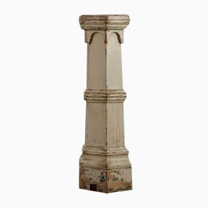 Pedestal vintage de madera, década de 1890