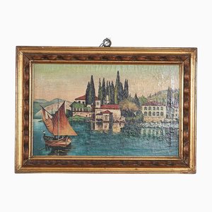 A. Biondelli, Lake Garda, Painting, Framed