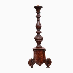 Bougeoir Colonne Vintage en Bois