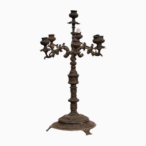 Portacandela a sette braccia in bronzo, inizio XIX secolo