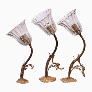 Wall Lamps in Murano Glass, Set of 3