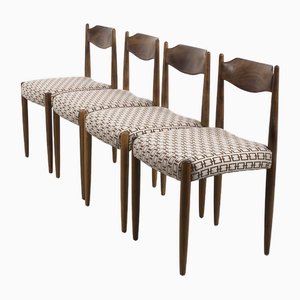 Chaises Vintage en Noyer, Set de 4