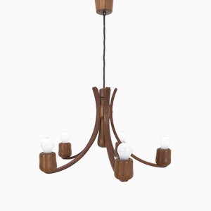 Vintage Danish Teak Chandelier