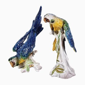 Ceramic Macaws, Set of 2
