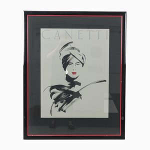 Black Turban Framed Poster by Michel Canetti