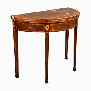 Antique American Federal Mahogany Inlaid Card Table, 1780