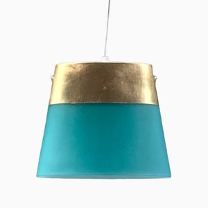 Modern Italian Pendant in Gold Murano Glass from Ribo the Art of Glass