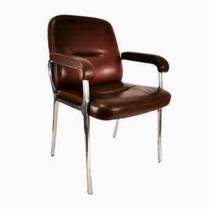 Modernist Leather Desk Chair, Germany, 1970s