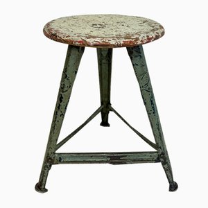 Industrial Factory Stool by Rowac, 1890s