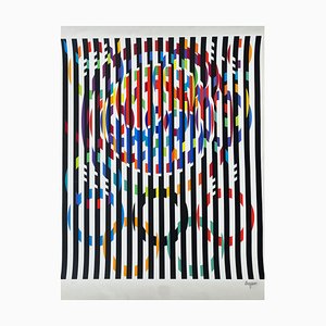 Yaacov Agam, Message of Peace, 1988, Screenprint